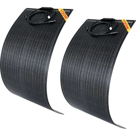 Pannello solare, leggero, ad alta efficienza, ETFE 100W 2 pezzi (1/2)