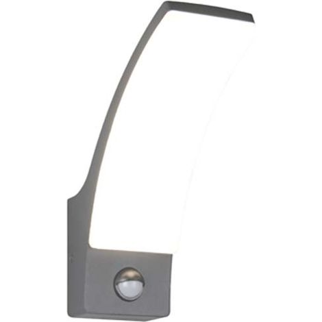 Außenwandleuchte Außen Wandlampe Fassadenleuchte Aluminium anthrazit LED Sensor H 22,5 cm