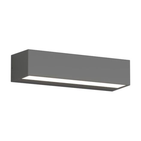 Applique murale led top light porto 22b ip65 cct, double émission, aluminium et verre, finition métal anthracite