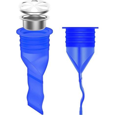 Silicone réglable Lavabo Siphon de sol Piège à canalisations Clapet anti-retour pour tuyaux de salle de bain wc balcon (1/5)