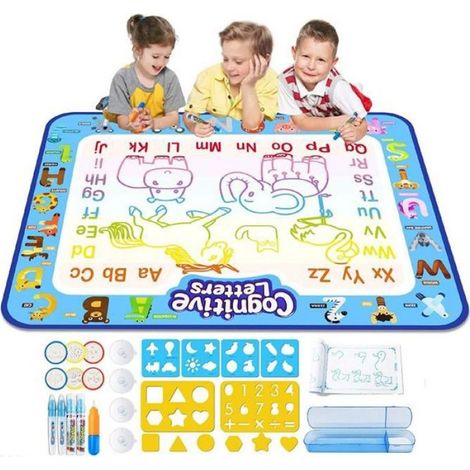 Tapis De Griffonnage A L Eau - 100x80 Cm - Mat - Pour Enfants - 1 Unite (1/4)
