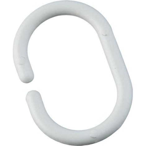Anilla cortina oval blanca (100 unidades) (1/2)