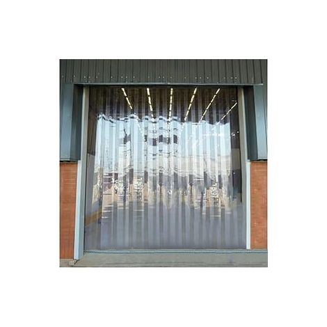 Transparenter Kunststoffstreifenvorhang, PVC-Streifenvorhang, Isoliertür, geeignet für Lagerhallen, Fabriken und Supermärkte, robustes Vinyl, 1,3 mm dick (105 x 200 cm)