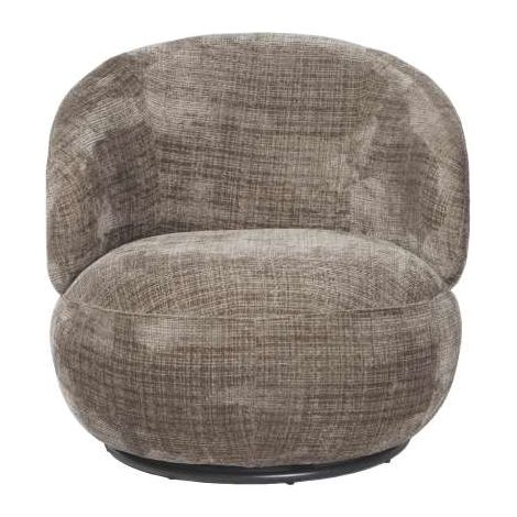 Poltrona girevole Cleo Taupe 74x83x69 cm Tessuto moderno (1/5)