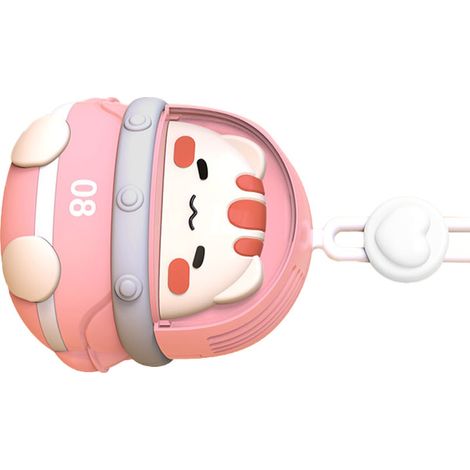 [Ventilador de mesa y portátil] Ventilador USB recargable y plegable para mascotas con 3 velocidades, color rosa. (1/4)