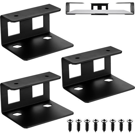 JSSEVN-3 Pcs  Supports Multifonctionnels sous Le Bureau de Rangement pour Ordinateur Portable Tablette Clavier Appareils d'une épaisseur  3,5 cm (Noir) (1/5)