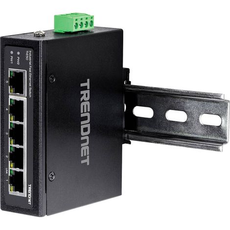 TRENDnet TI-E50 commutateur réseau Fast Ethernet (10/100) Noir (1/3)