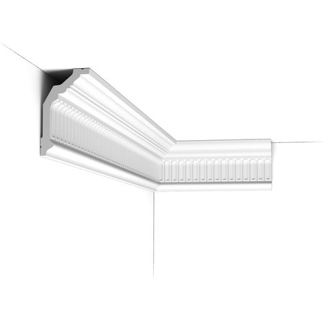 Corniche motif en arrête - Orac Decor - L200xl7.2xH12.2cm - Carton 16 mètres - C304 - L200 x H12,2 x L7,2 cm - ORAC DECOR (1/5)