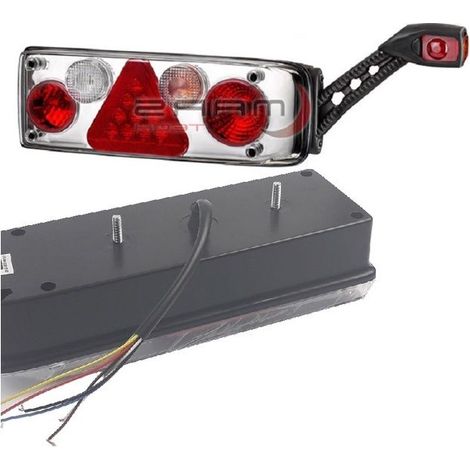 Arrêt arrière droit semi-remorque Krone Kogel avec lampe globale, montage filaire