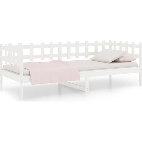 Maison Exclusive - Tagesbett ohne Matratze Weiß 90x190 cm Massivh