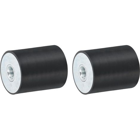2Pcs 40 x 50mm M10 Filetage Femelle Silentblocs en Caoutchouc, Isolateurs de Vibration, Remplace les Tampons Anti-Vibration Bloc de Base Plat (1/5)