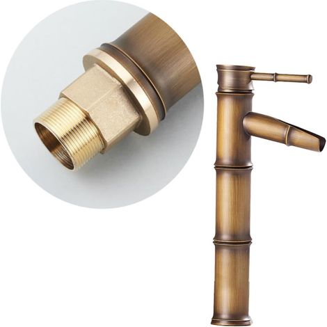 Mitigeur pour vasque - laiton - monotrou - eau chaude/froide (1/5)
