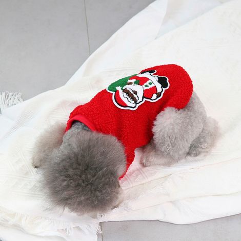 Vetement Chien - Pull Noel Hiver - Pour Chiens Taille S à XL - Rouge ou Vert - 1 Piece (1/3)