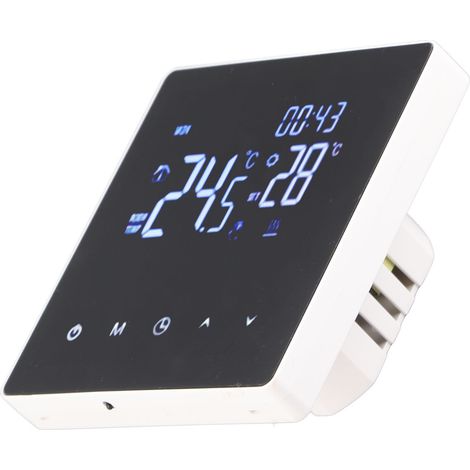 Thermostat à écran tactile avec affichage numérique, régulateur de température constant pour chaudière de chauffage au sol, blanc, 90-240 V CA, K2MRH3A (1/5)