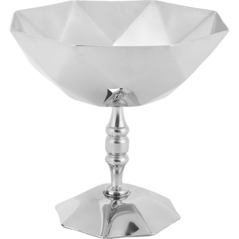 Tasse Dessert Pied Multifonction Lave-Vaisselle Inox – Glace Pudding Salade En-cas Texture Diamant (1/5)