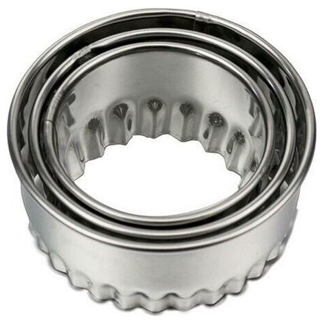 Emporte Piece Rond, 3 Pièces Emporte Pièce Patisserie Cuisine en Acier Inoxydable pour Pate a Sucre, Pâtisserie, Gâteaux, Beignet, Fondant, Biscuit