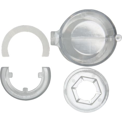 Couvercle de protection rond transparent en polycarbonate pour interrupteur d'arrêt d'urgence, destiné à l'industrie.