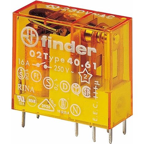 Mini Rele' Per Circuito Stampato 1 Contatto ( Finder Cod. 406182300000 )