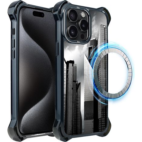 iPhone 15 Pro Max ibizu DropGuard Ultra Hülle mit MagSafe, Noir City, Manhattan (1/5)