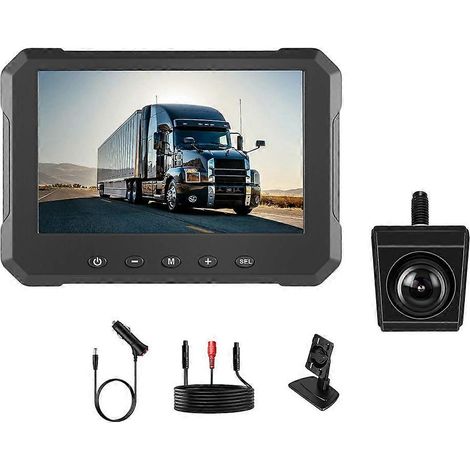 Cámara de visión trasera AHD 1080P para camión, kit de monitor de 5 pulgadas, resistente al agua IP68, visión nocturna para remolque, camioneta y autocaravana. (1/5)