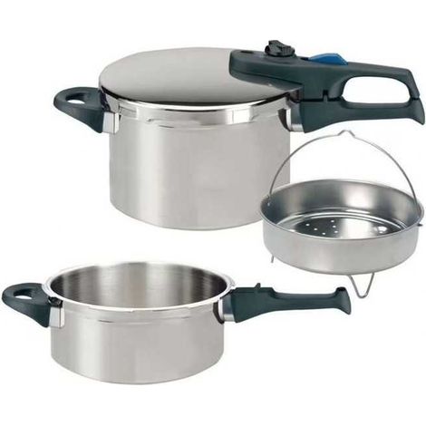 Autocuiseur vapeur - FACKELMANN - Elo Praktika Plus XL - Acier inoxydable 18/10 - 22 cm - 3 a 6 litres