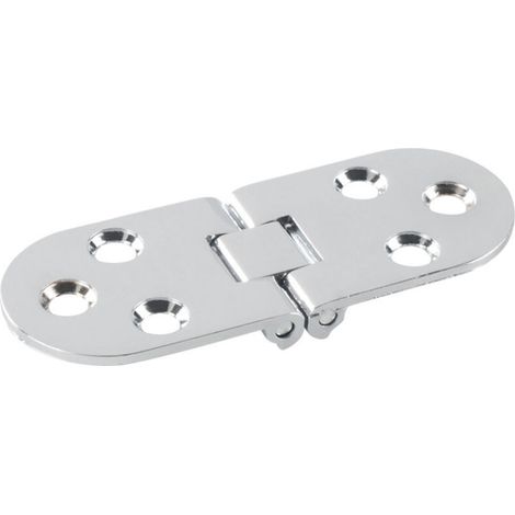4 PCS Charnières de Table Pliantes,180 Degrés Charnière de Table Pliante à Alliage Zinc Arrondis,Charnière Flip Pliable vis non incluses(Argent)