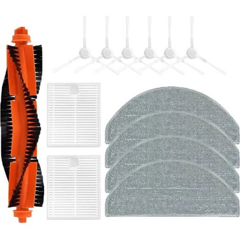 13 pièces pour aspirateur robot E10 B112/E12, pièces de rechange, accessoires, brosse latérale principale, filtre HEPA, tissu de vadrouille (1/5)
