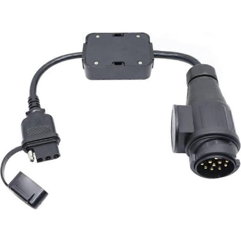 Compatible avec les connecteurs de remorque, adaptateur de câblage de circuit de feu arrière européen 133 broches vers américain 44 broches, branchement et utilisation immédiats. (1/5)