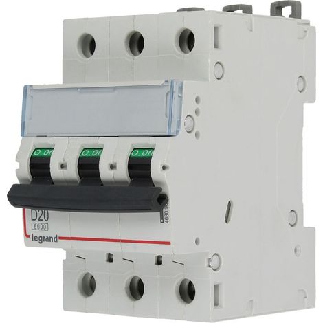 Disjoncteur Legrand 40A caractéristique C 3 pôles+N 10kA, 4 mod.