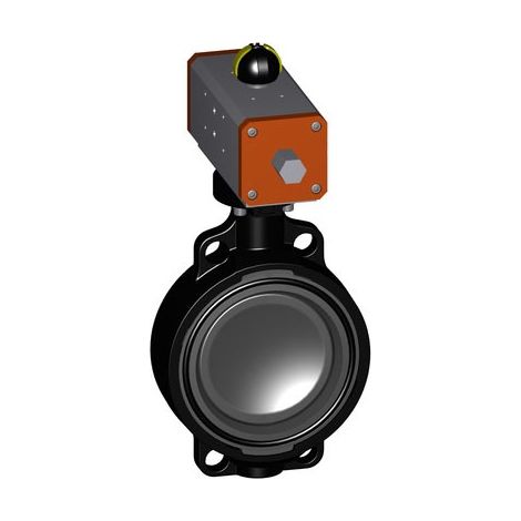 GF Absperrklappe 240 PVC-U/EPDM DA d 63 Wafer o. Handbetätigung