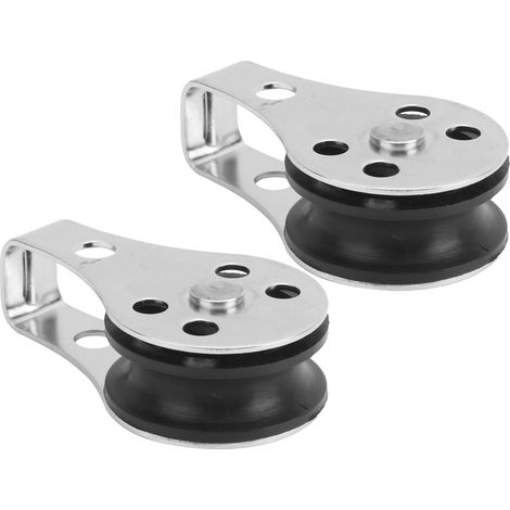 Lot de 2 poulies à roulement en acier inoxydable de 25 mm pour outils et accessoires nautiques (navires, yachts, etc.). (1/5)