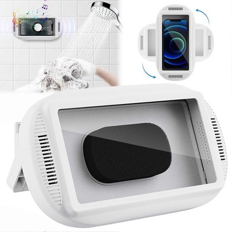 Wasserdichter Touchscreen-Handyhalter für die Dusche, 360 Grad drehbarer Wandständer für Badezimmer, freihändiges Videoschauen, passend für 6,8-Zoll-Handys (1/5)