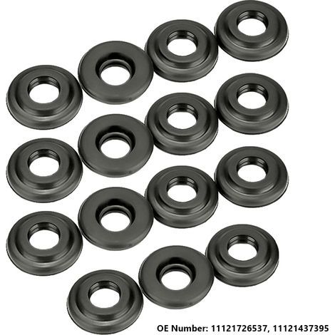 Ventildeckeldichtung, schwarzer ACM-Gummi 11121726537, ölbeständig und dicht, als Ersatzteil für die Fahrzeugmodelle E46, E39, E60, E65, E66, E53 und E83