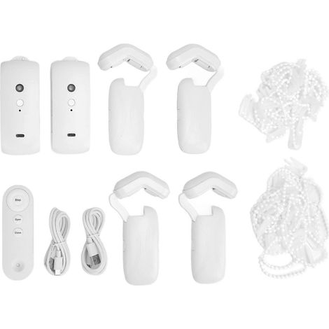 Ouvre-rideaux automatique professionnel intelligent à double ouverture avec télécommande pour tringle romaine (1/5)
