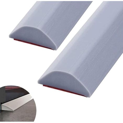 Set mit 2 Duschschwellenleisten, Bodenleisten für Bad und Küche, Dichtungsleisten für Duschwände, grau, 100 cm (1/5)