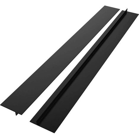 Joint Cover Silicone - 53.5 Cm X 5.5 Cm - For Stove To Countertop Gap - Heat Resistant Food Grade - Black - 1 Piece (1/5)