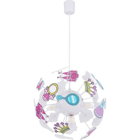 Ragazze Hanging Spotlight Castle Crown Dress Lamp Bambini Sala giochi Lampada a sfera Globo 15734 (1/5)