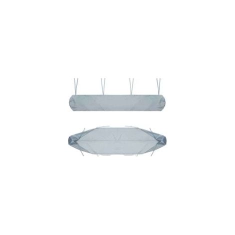 Telo di copertura antipolvere per tendalino, retrattile con coulisse, adatto per giardini e patii esterni (dimensioni: 3 metri, colore: grigio). - Crezuo