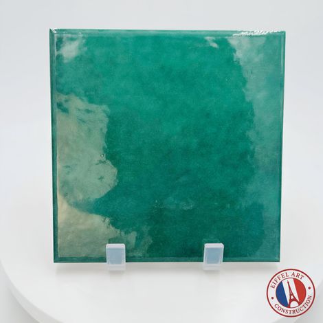 Aelle - Carrelage extérieur piscine carré vert brillant 15x15 cm SPA&POOLS MOSS GREEN - Vendu par boîte de 0,5 m² (1/4)