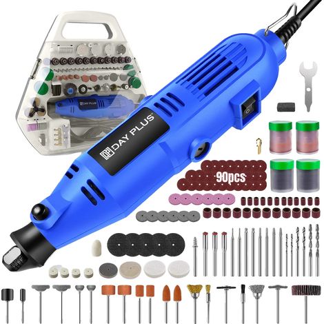 Herramienta rotativa, 252 accesorios, control de velocidad variable, herramienta rotativa multifunción con cable y 252 accesorios. (1/5)