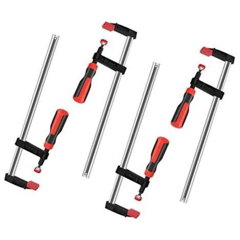 4 Pinces À Bois Robustes F-Clamp, Serre-Joint Pour Travail Du Bois Serre Joint Rapide En Acier Presse À Serrage Pour Serrer Et Fixer Le Bois 50 X 300 Mm (1/5)