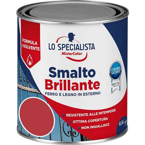 Lo Specialisa Smalto Brillante a Solvente 0,5 l Rosso