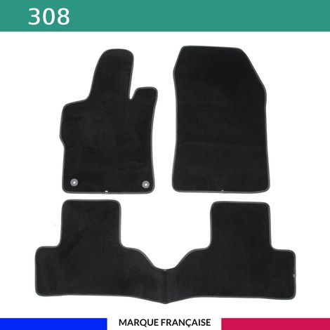 Tapis de voiture - Sur Mesure pour 308 (dès 10/2021) - 3 pièces - Tapis de sol antidérapant pour automobile