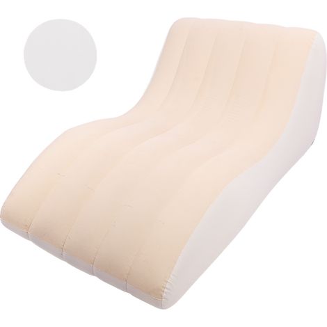 Canapé-lit gonflable en PVC, confortable et Portable, lit de Camping pour la maison, pique-nique, randonnée, parc, voyage, Beige café (1/5)