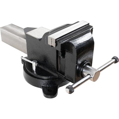 STIER Parallelschraubstock, Spannweite 200mm, Größe 150 mm, Schraubstock mit breiter Ambossfläche, hohe Spannkraft, inkl. Befestigungsmaterial & Rohrspannbacken