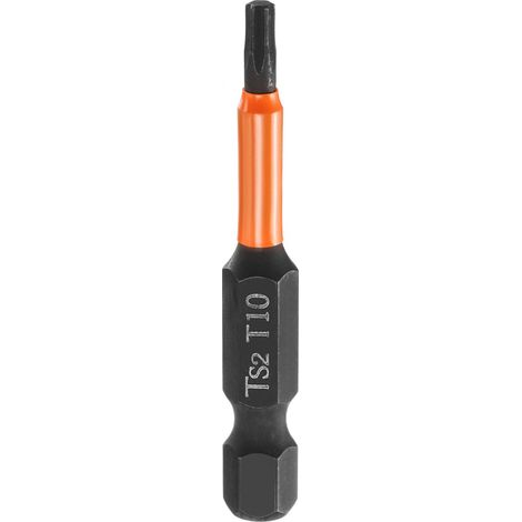 Embout Tournevis Torx T10 Tige Hexagonale 1/4" Longueur 2" (50mm) (1/5)