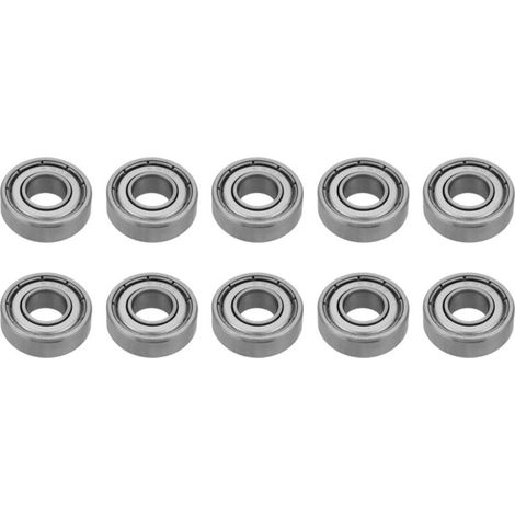 10 roulements à billes miniatures en acier à double blindage 698ZZ, 8 x 19 x 6 mm