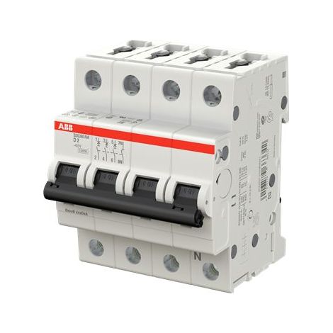 Disjoncteur ABB S200M 3+N, 2A, pouvoir de coupure 15 kA ( Prix pour 1 )