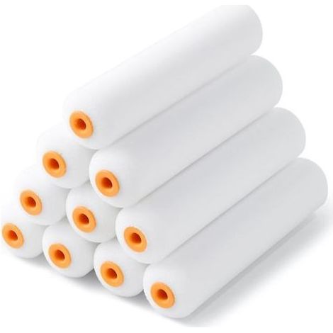 Lot de 10 rouleaux de peinture en mousse haute densité de 15,2 cm pour peinture de maison, murs, plafonds, portes, meubles (1/5)