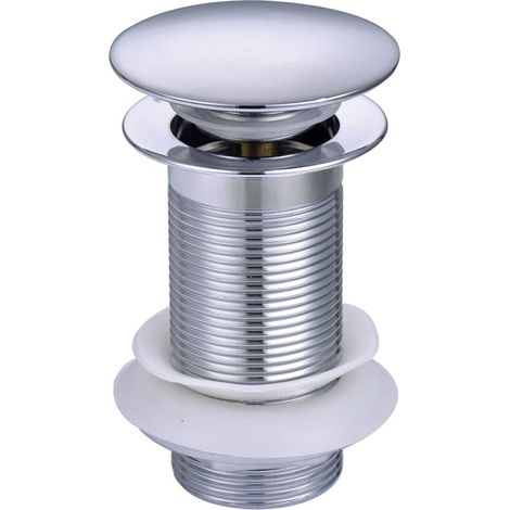 RAK Click Clack 11/4 inch Basin Waste Chrome - Unslotted (For Basins with No Overflow) (1/2)